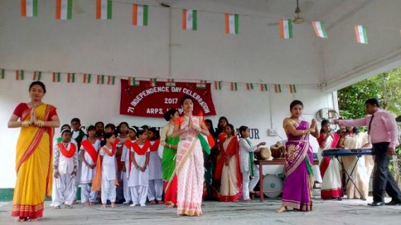 15BN Assam Rifles observes Independence Day at ARPS Udaipur